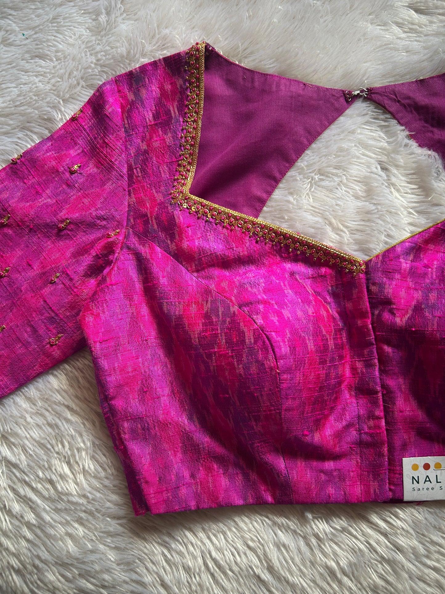 Pink Hand Embroidered Blouse