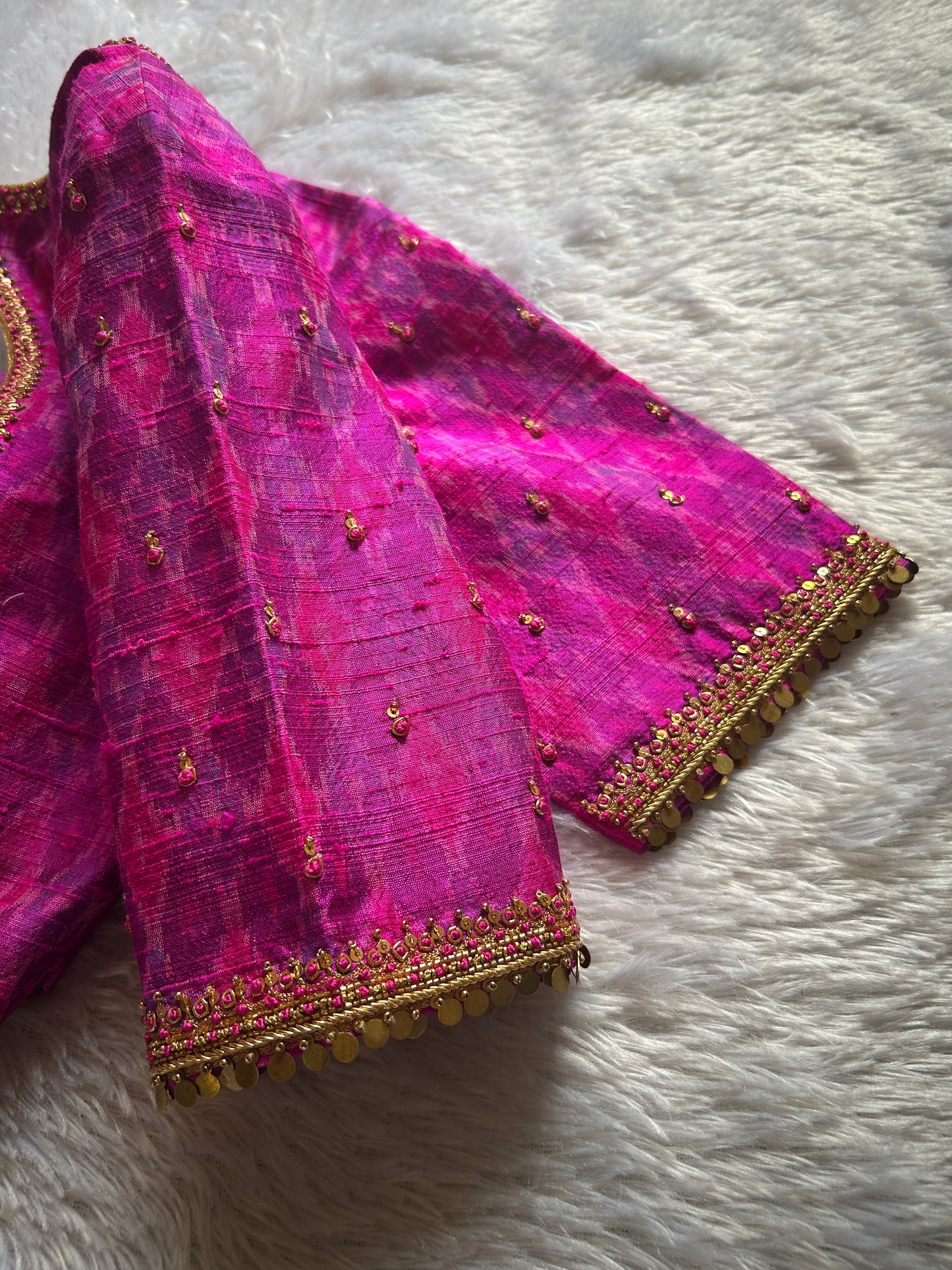 Pink Hand Embroidered Blouse