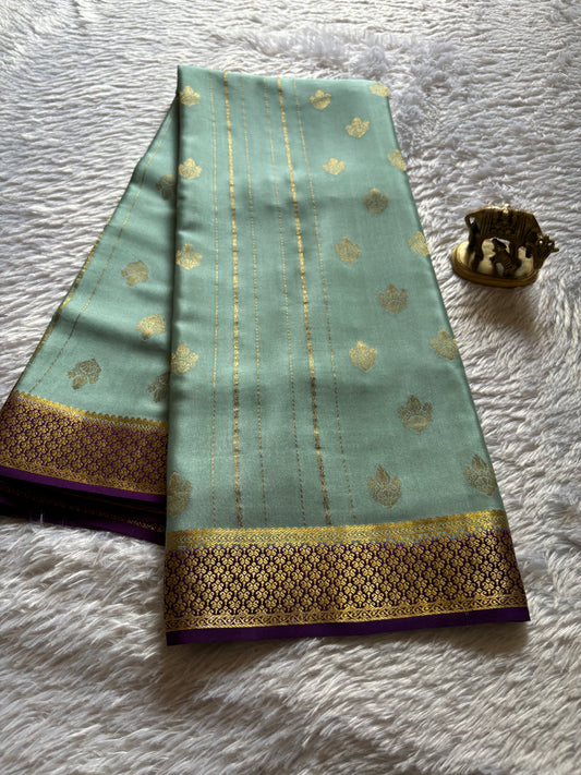 Sangeetha (2D) : Pastel mint blue-purple