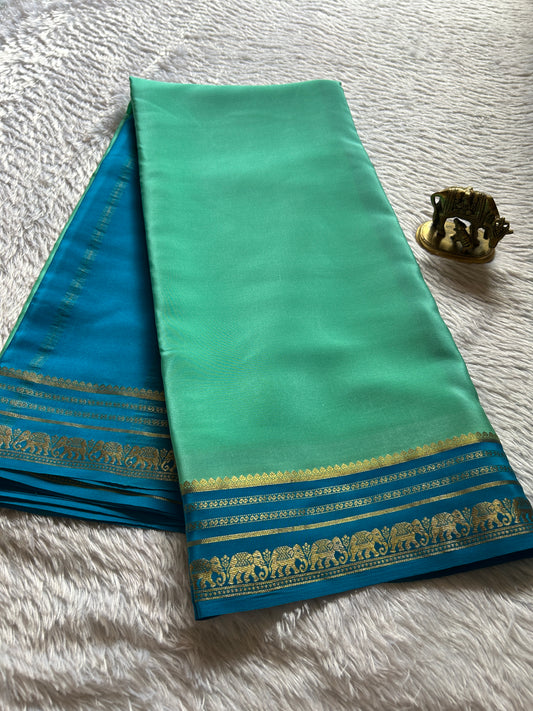 Eshwari (2D) : Turquoise-ananda blue
