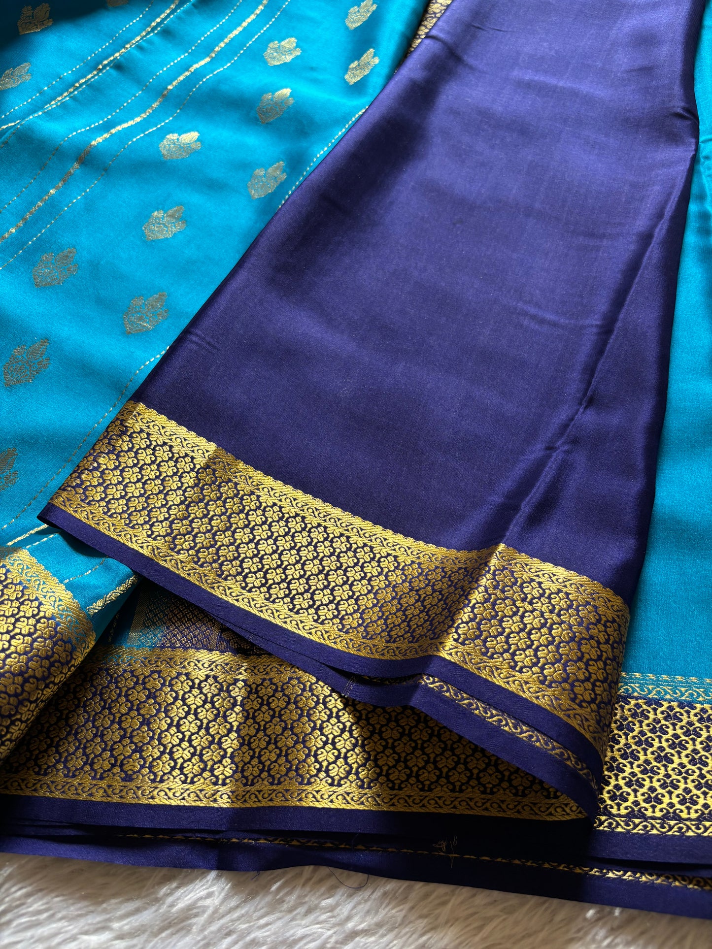 Sangeetha (2D) : Ananda blue-navy blue