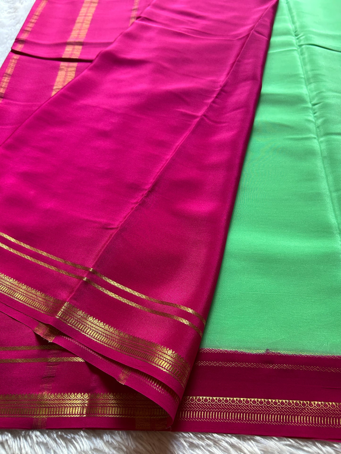 Sumathi (2D) : Mint green-rani pink