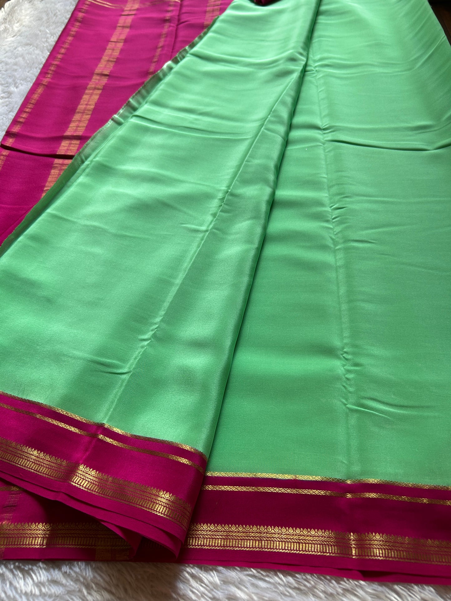 Sumathi (2D) : Mint green-rani pink