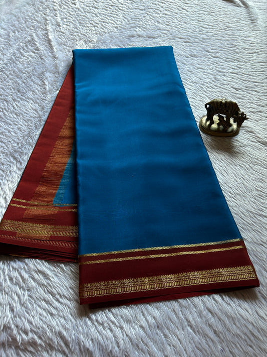 Sumathi (2D) : Peacock blue-maroon