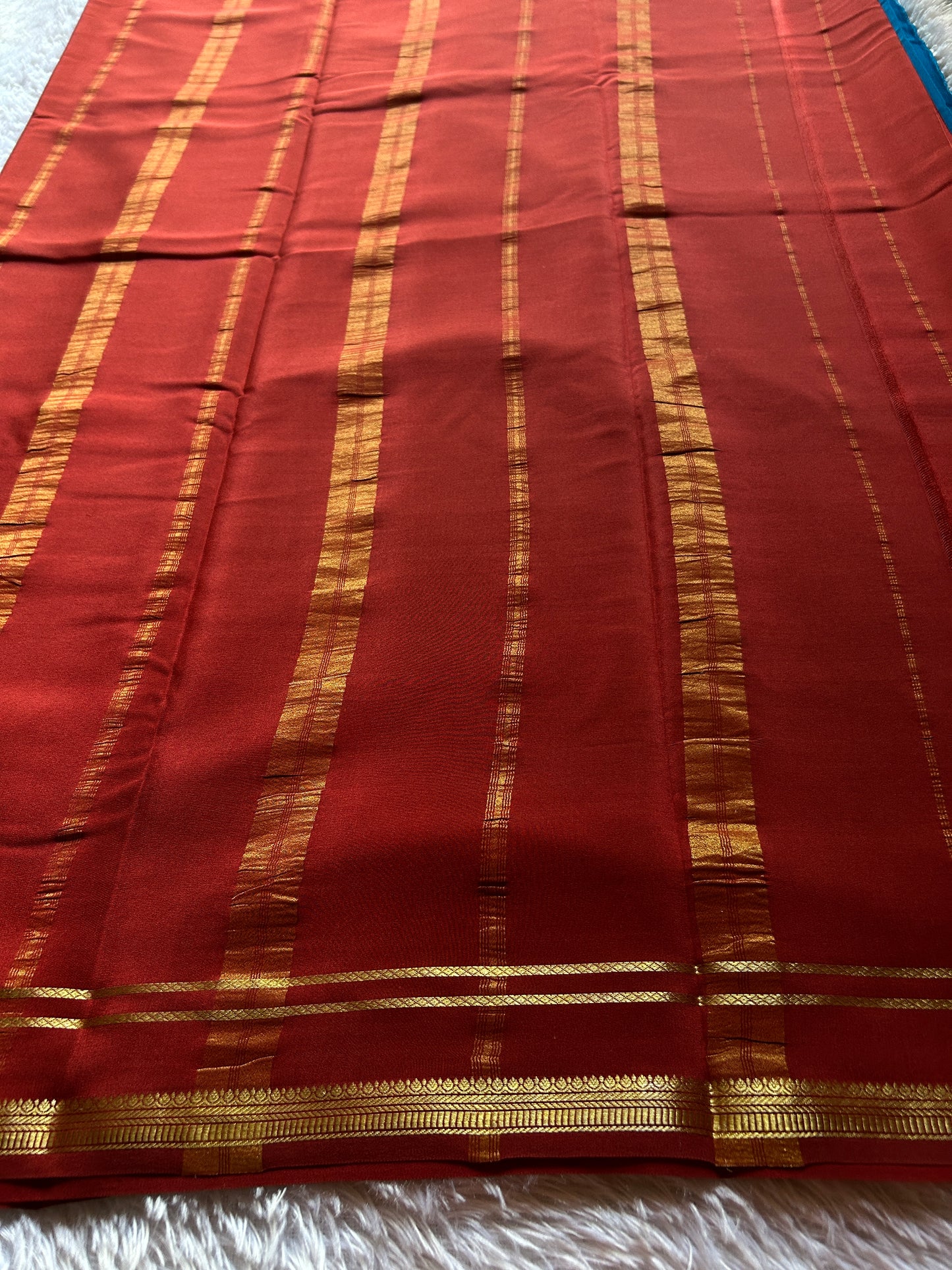 Sumathi (2D) : Peacock blue-maroon