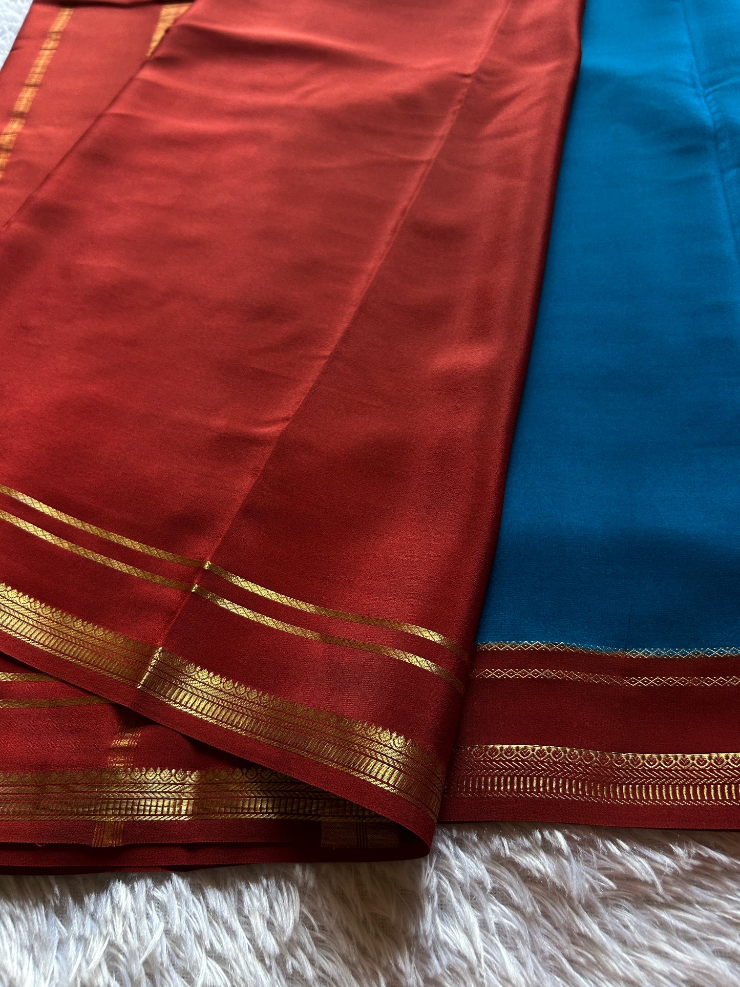Sumathi (2D) : Peacock blue-maroon