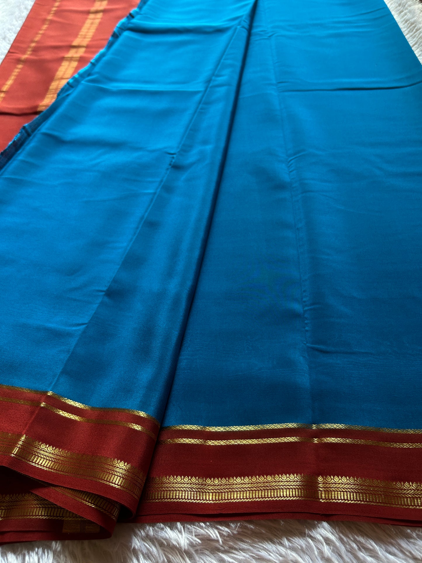 Sumathi (2D) : Peacock blue-maroon