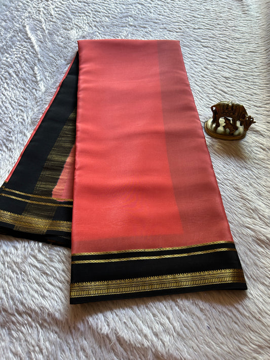 Sumathi (2D) : Coral pink-black