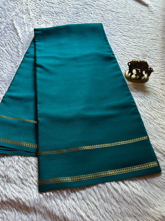 Indrani : Solid Peacock blue