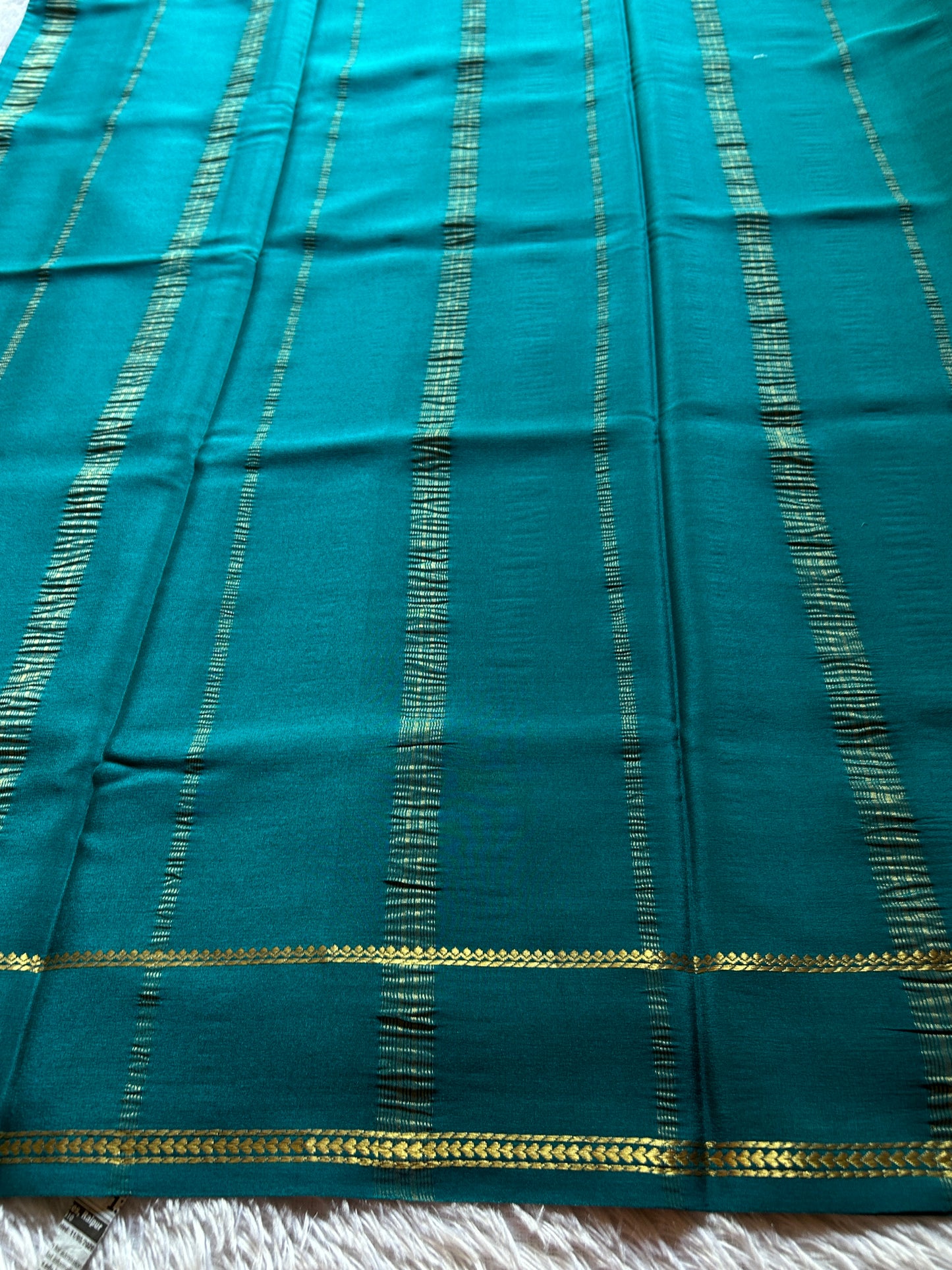 Indrani : Solid Peacock blue