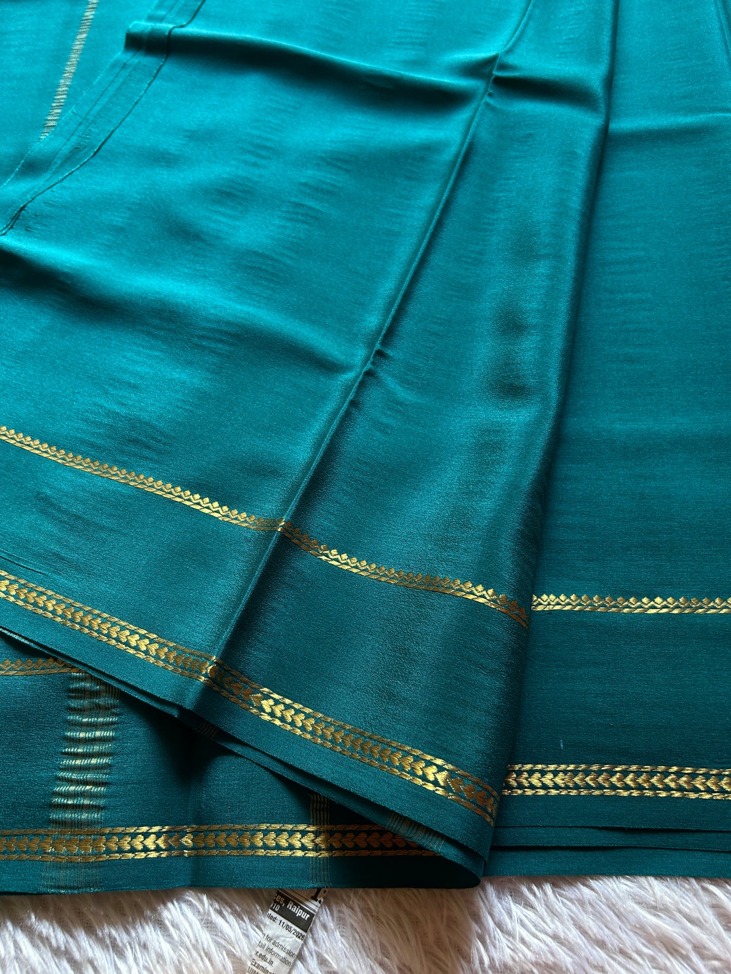 Indrani : Solid Peacock blue