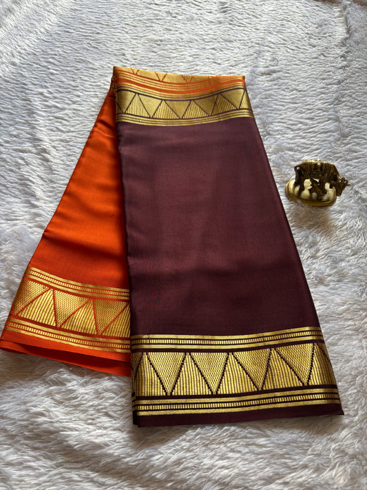 Dhwani (2D) : Orange-chocolate brown