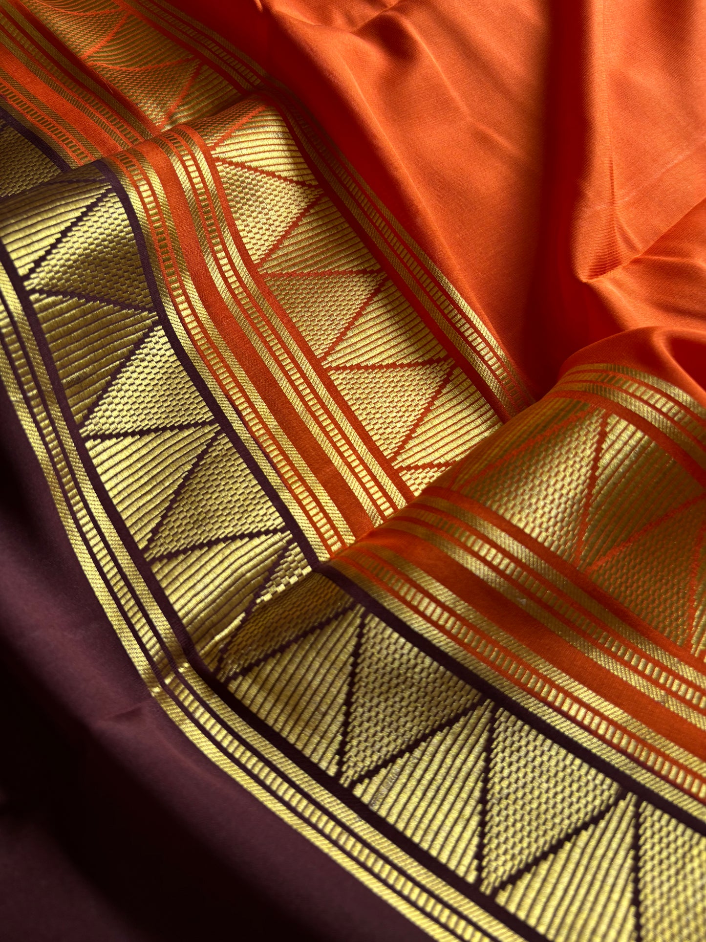 Dhwani (2D) : Orange-chocolate brown