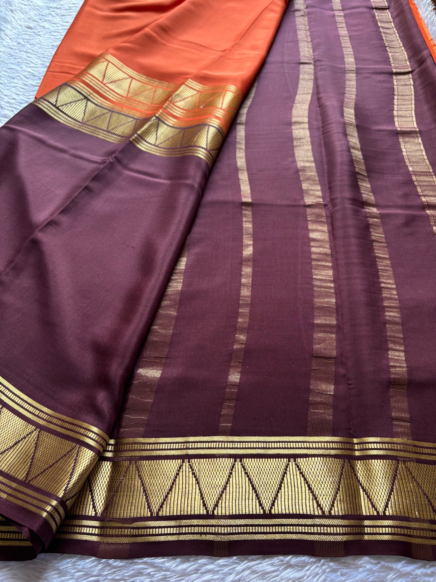 Dhwani (2D) : Orange-chocolate brown