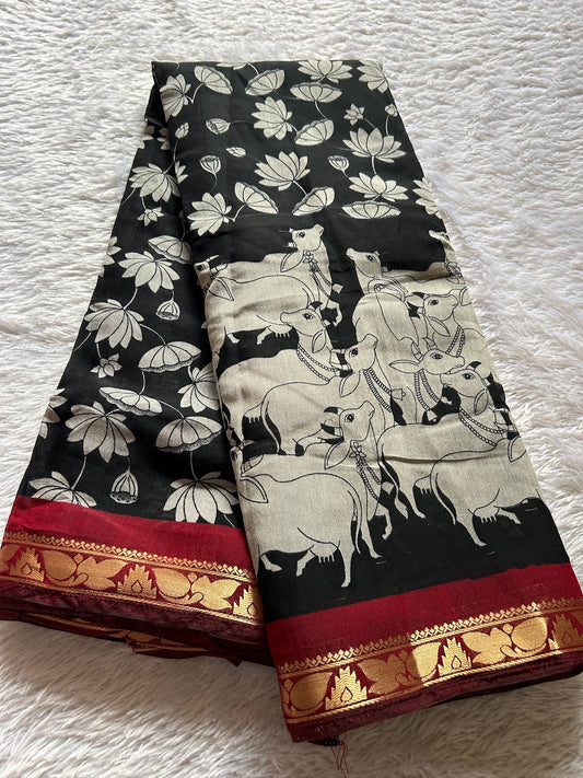 Sarala (2D) : Black-maroon