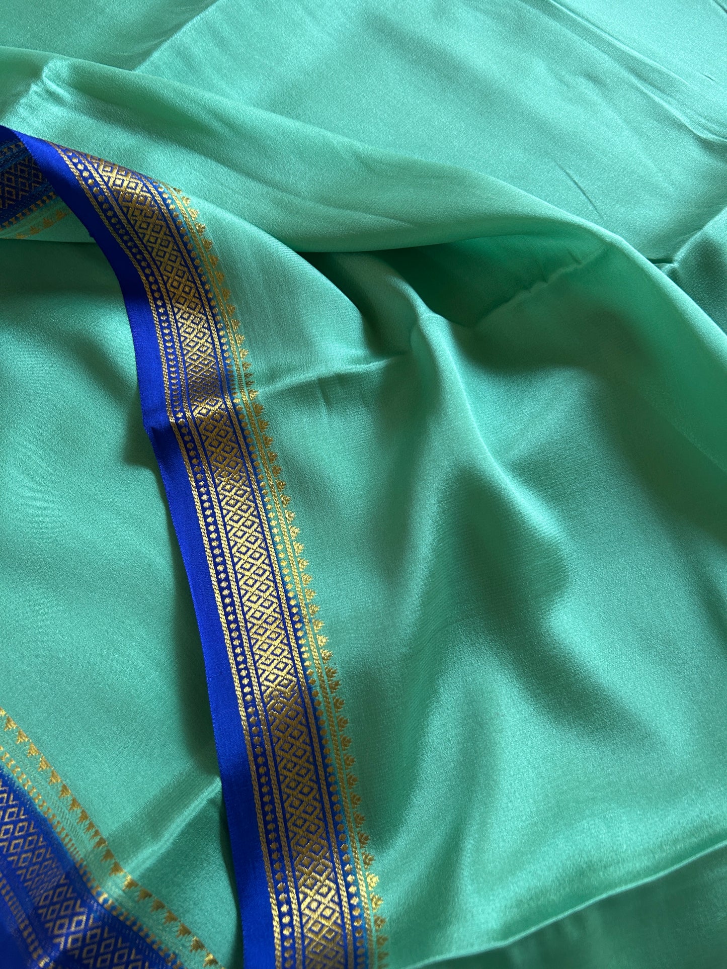 Preetha (2D) : Mint green-royal blue