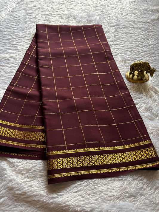 Madhavi : Solid Chocolate brown