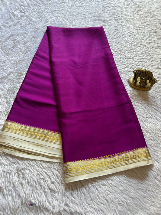 Preetha (2D) : Dark magenta-off white
