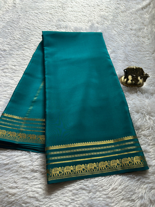 Eshwari : Solid Peacock green