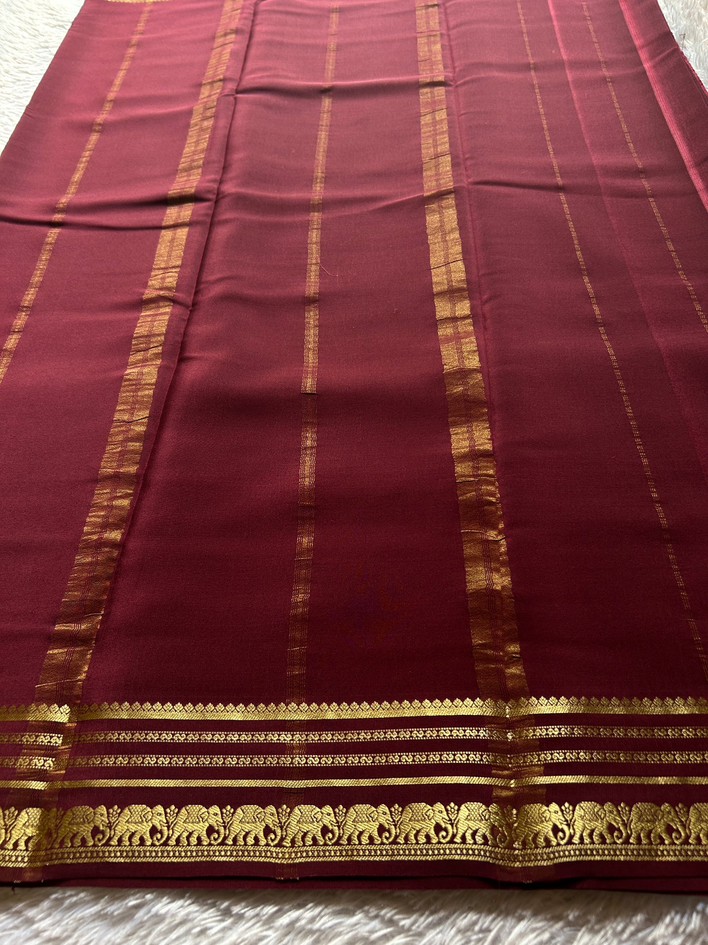 Eshwari : Solid Chocolate brown