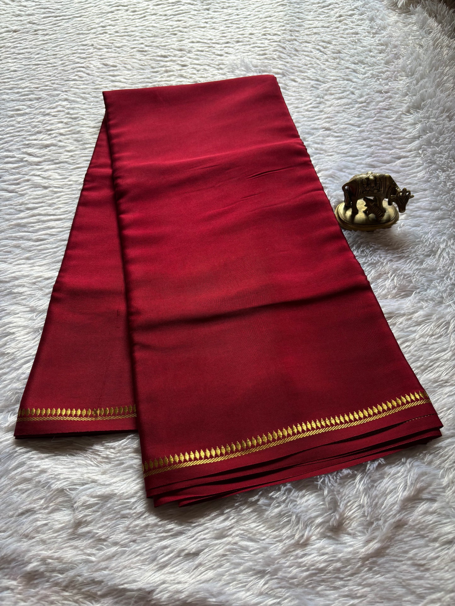 Rukmini : Solid Dark red