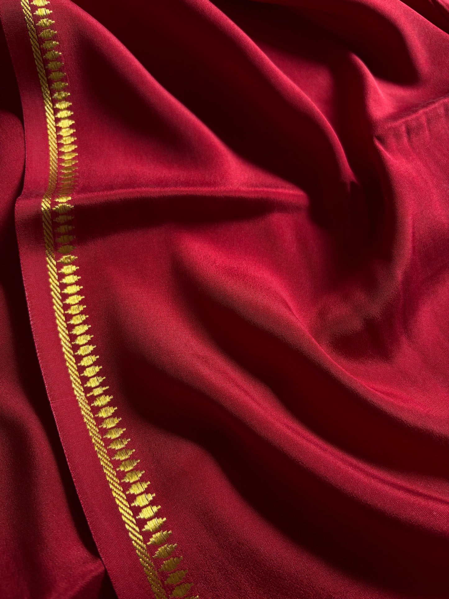 Rukmini : Solid Dark red