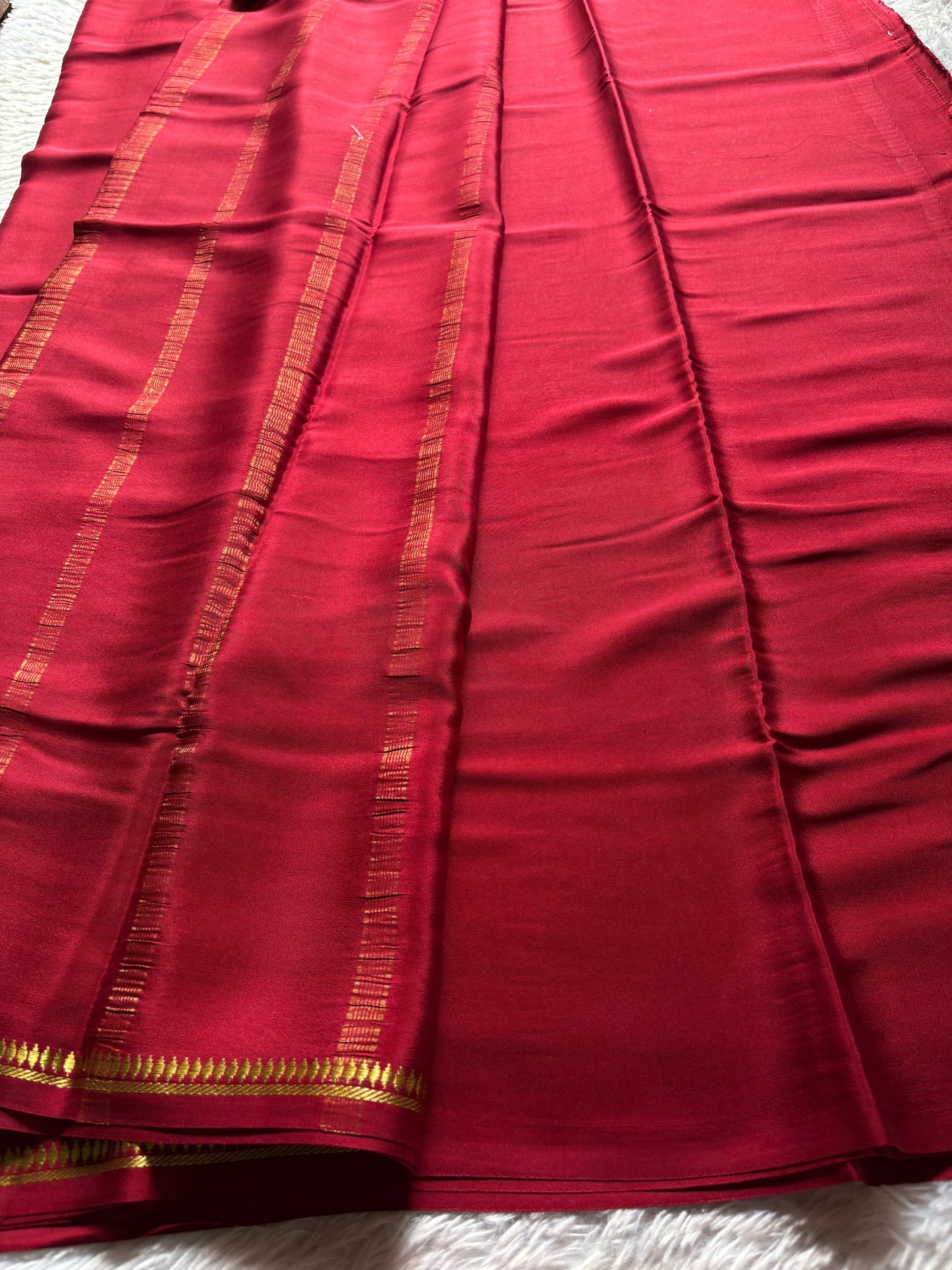 Rukmini : Solid Dark red