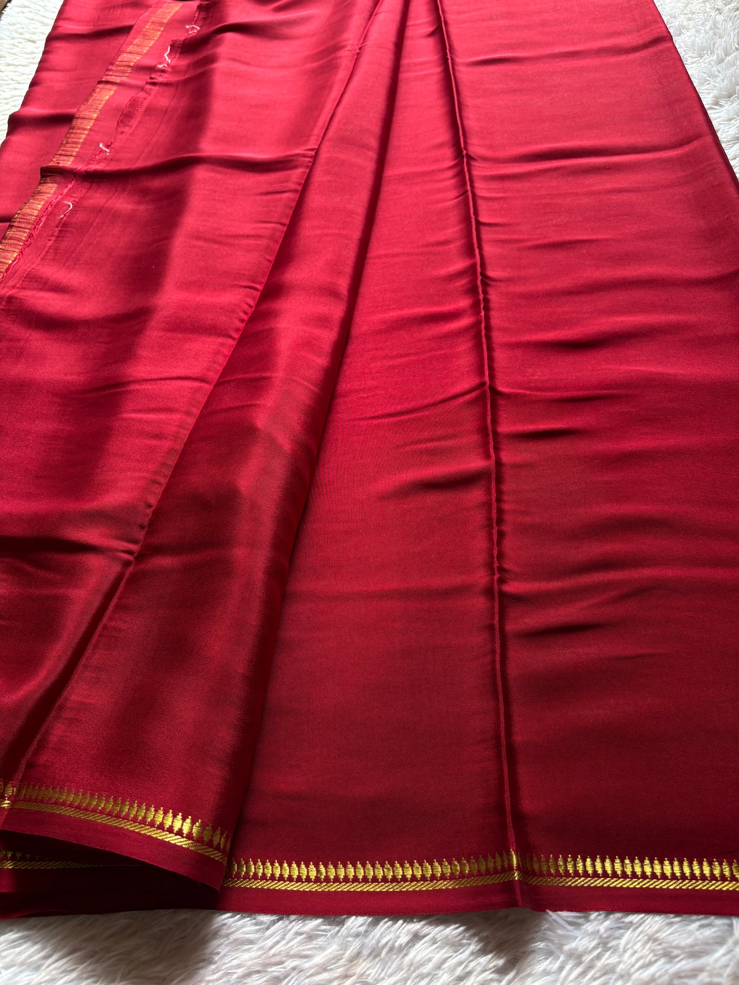 Rukmini : Solid Dark red
