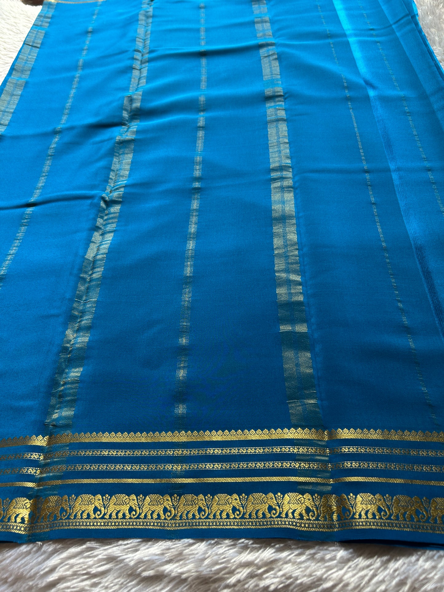 Eshwari : Solid Ink blue