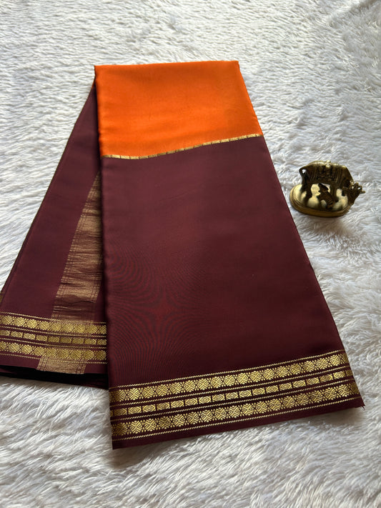 Suraksha (2D) : Rust orange-chocolate brown