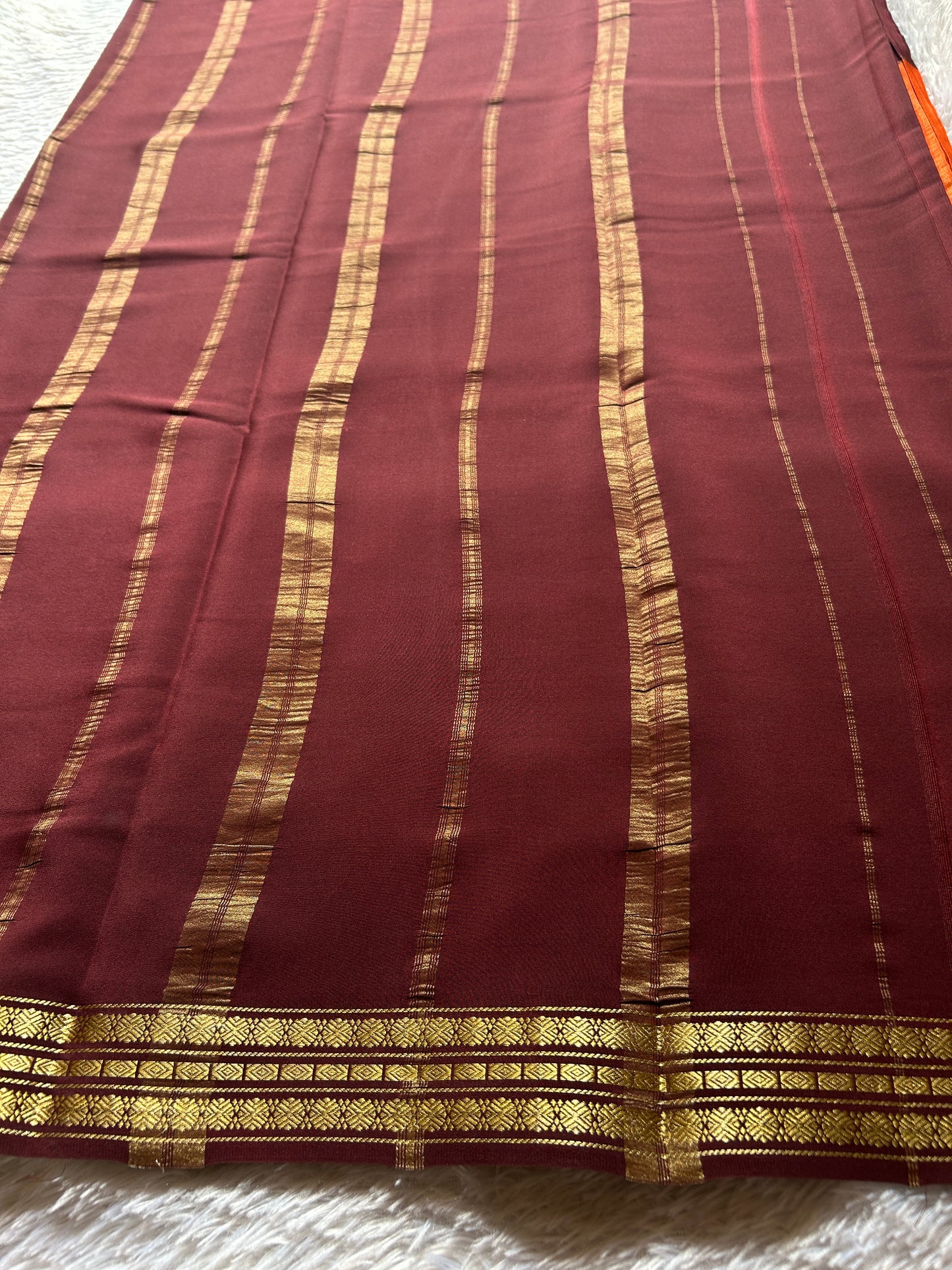 Suraksha (2D) : Rust orange-chocolate brown