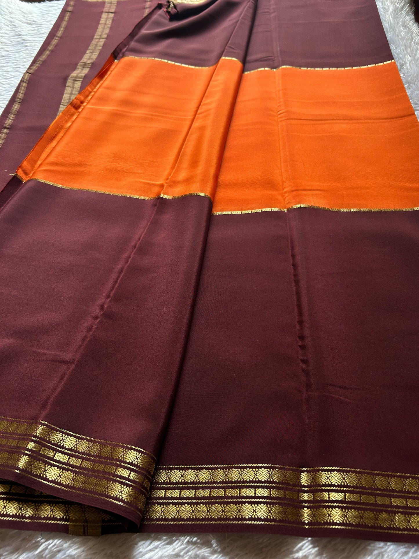 Suraksha (2D) : Rust orange-chocolate brown