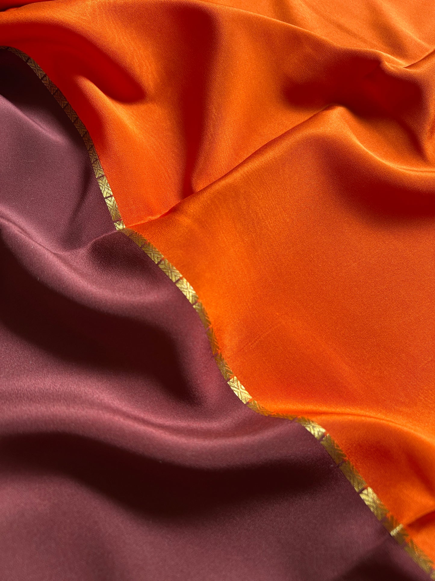 Suraksha (2D) : Rust orange-chocolate brown