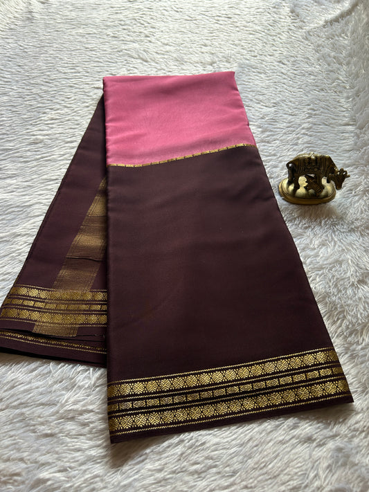 Suraksha(2D) : Light pink-chocolate brown