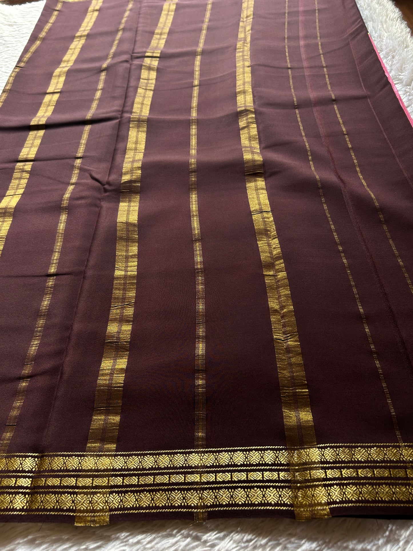 Suraksha(2D) : Light pink-chocolate brown