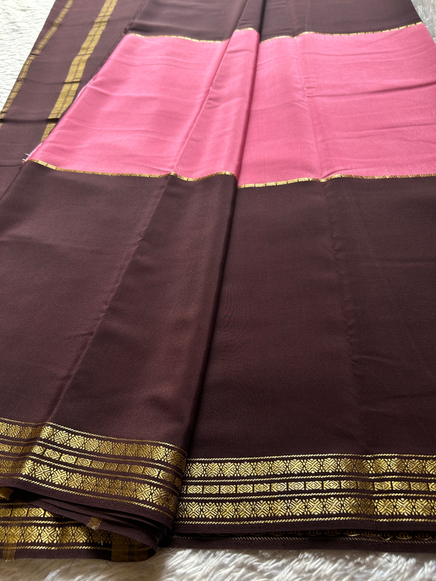 Suraksha(2D) : Light pink-chocolate brown