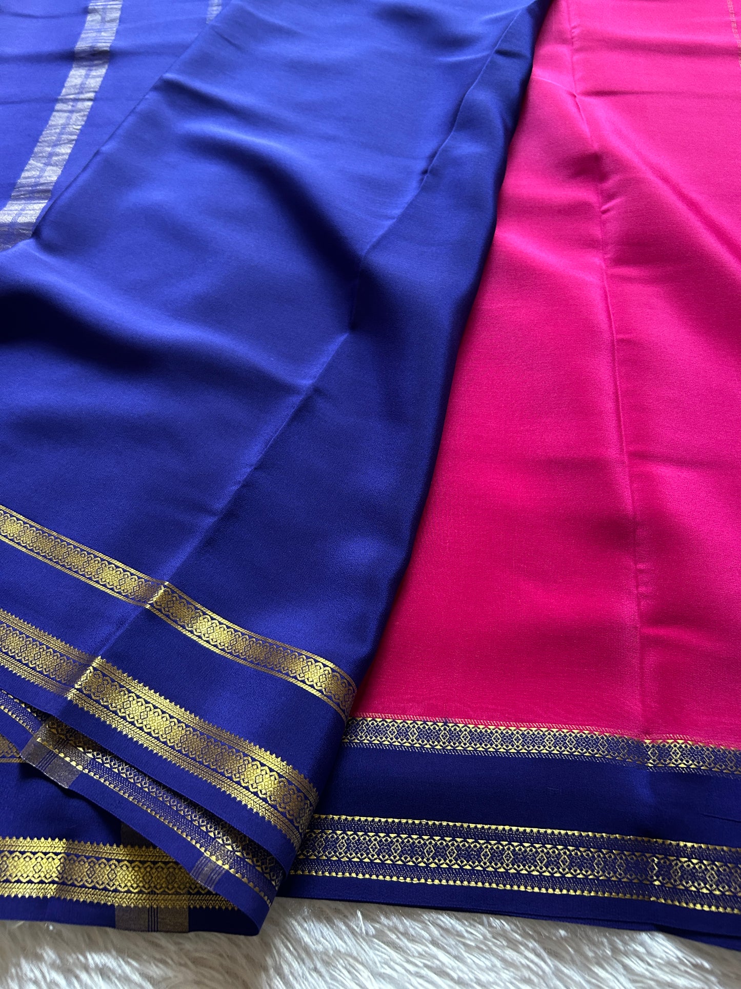 Rukmini (2D) : Pink-royal blue