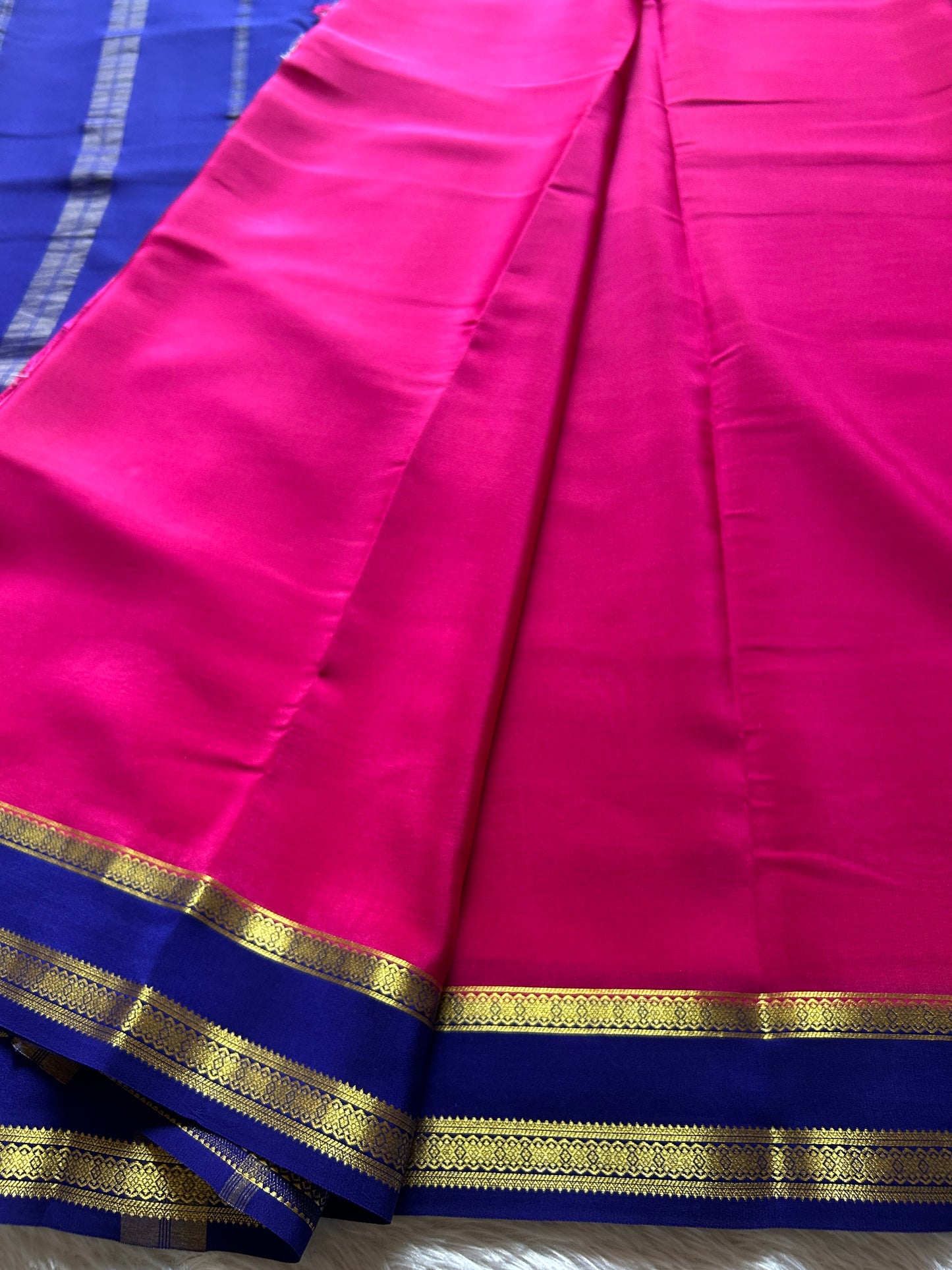 Rukmini (2D) : Pink-royal blue