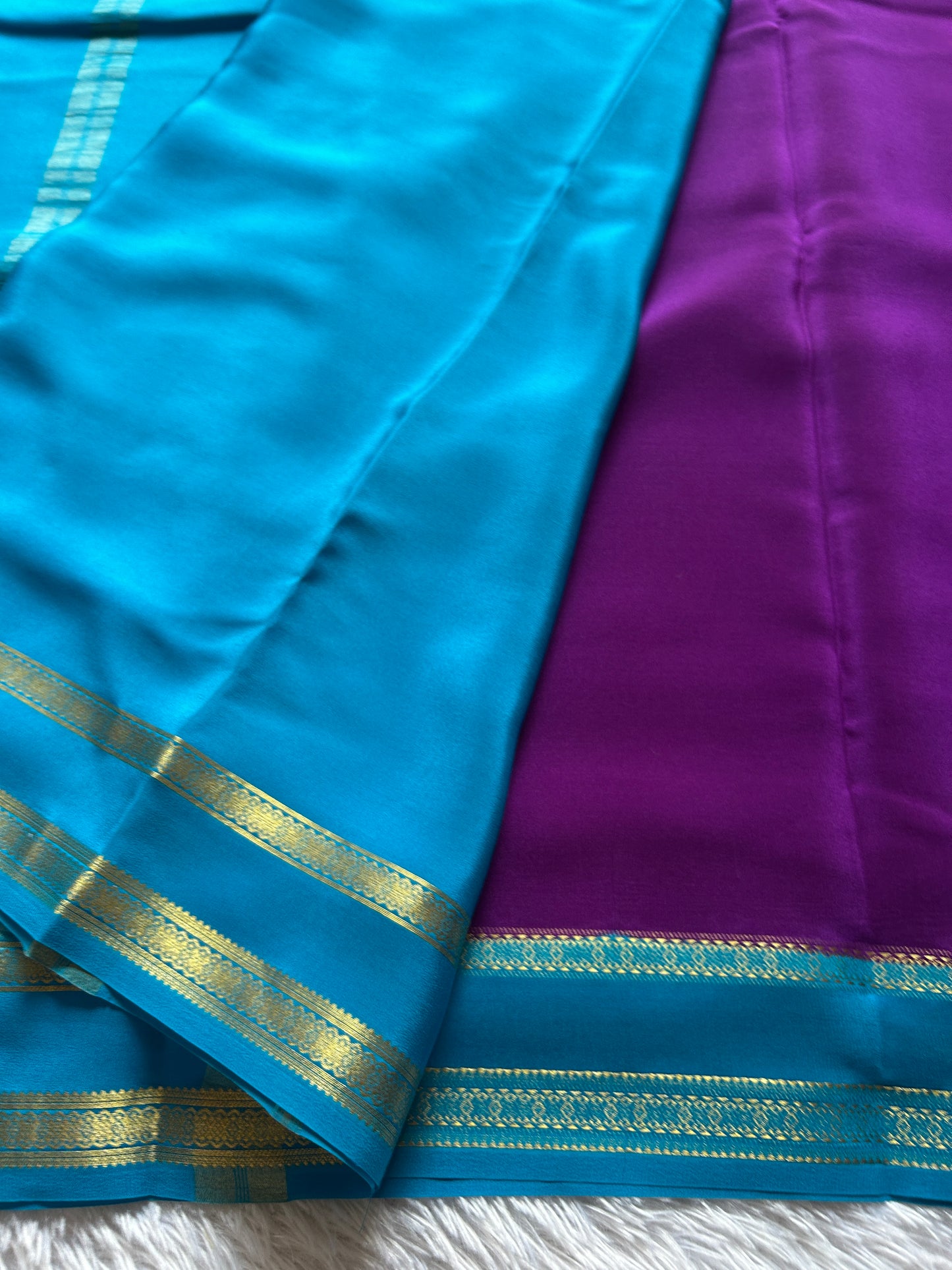 Rukmini (2D) : Violet-ananda blue