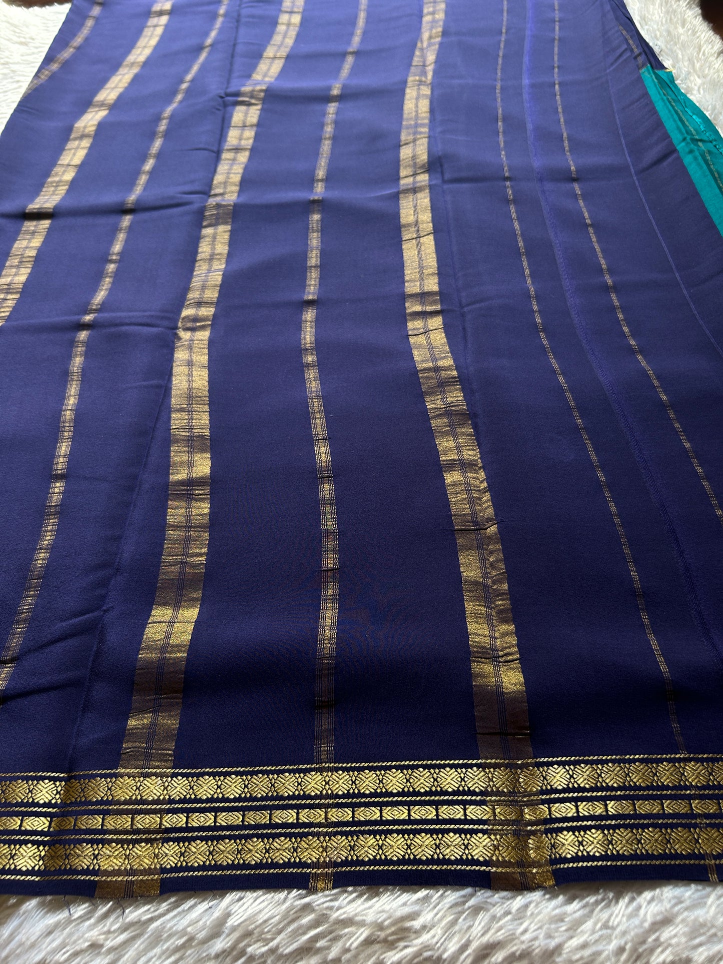 Suraksha (2D) : Peacock green-navy blue