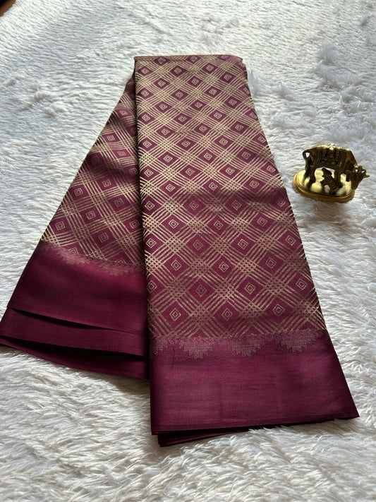 Archana : Brocade Wine Pink