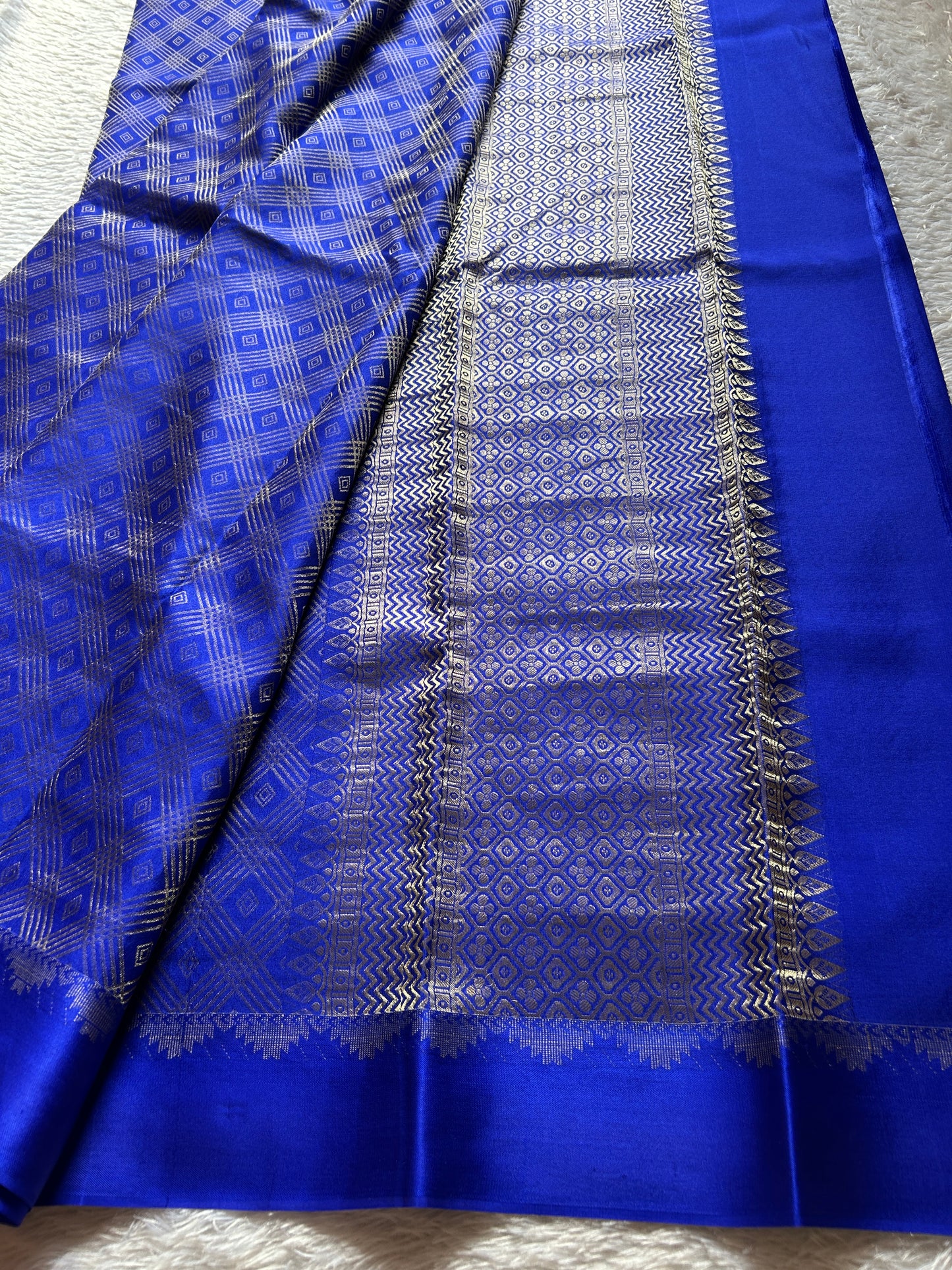 Archana : Brocade Royal blue