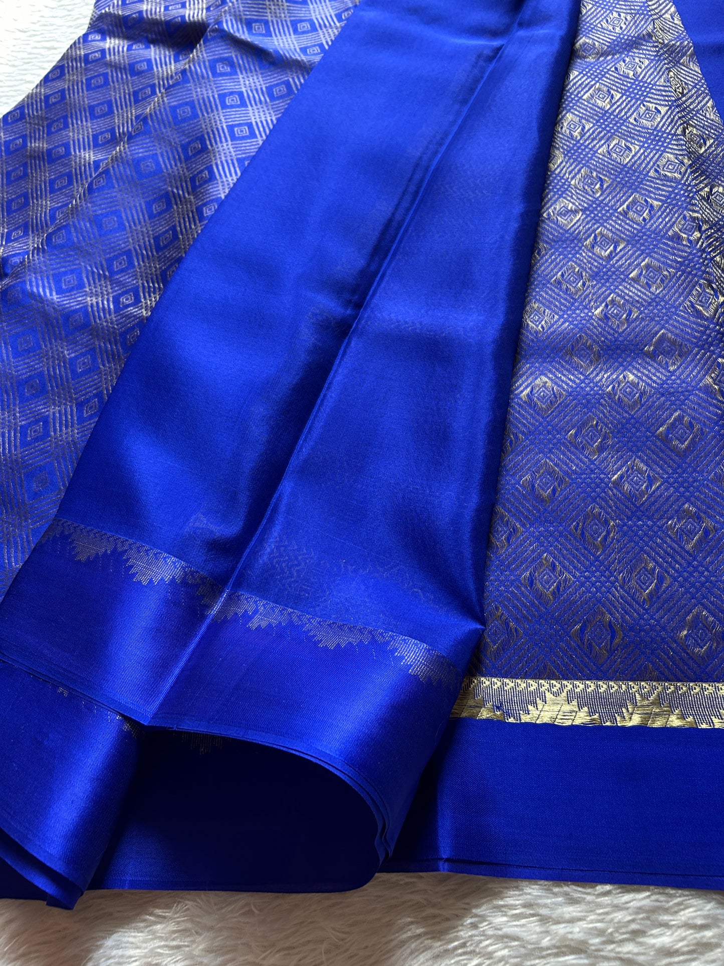 Archana : Brocade Royal blue