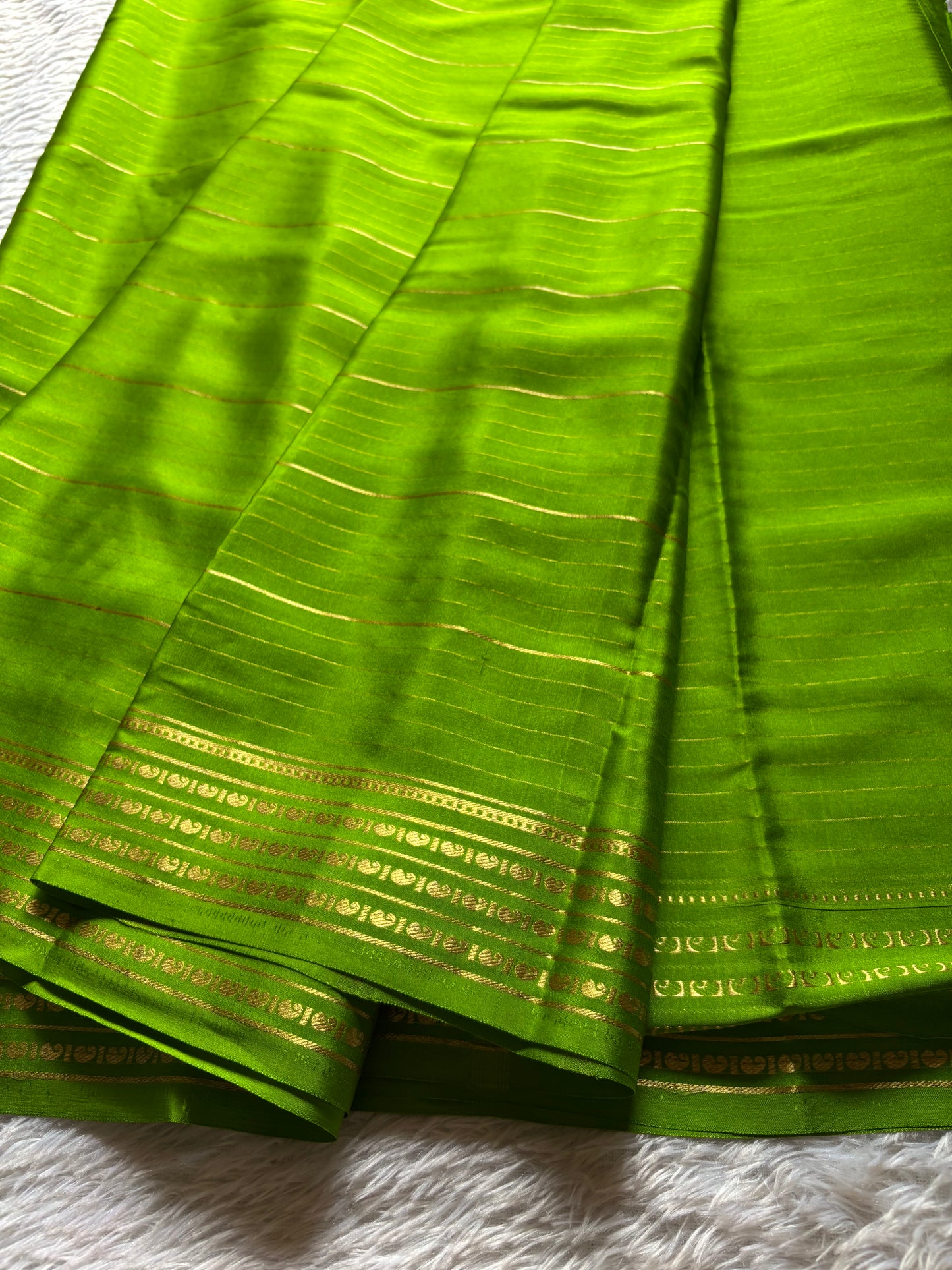 Meghana : Solid Parrot green
