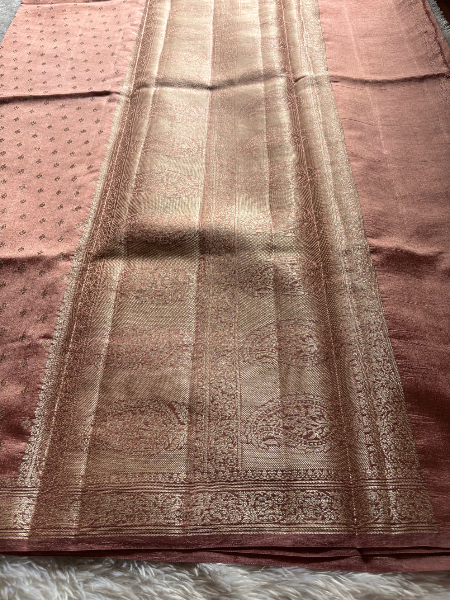 Banarasi Chiniya : Solid Dusty rose