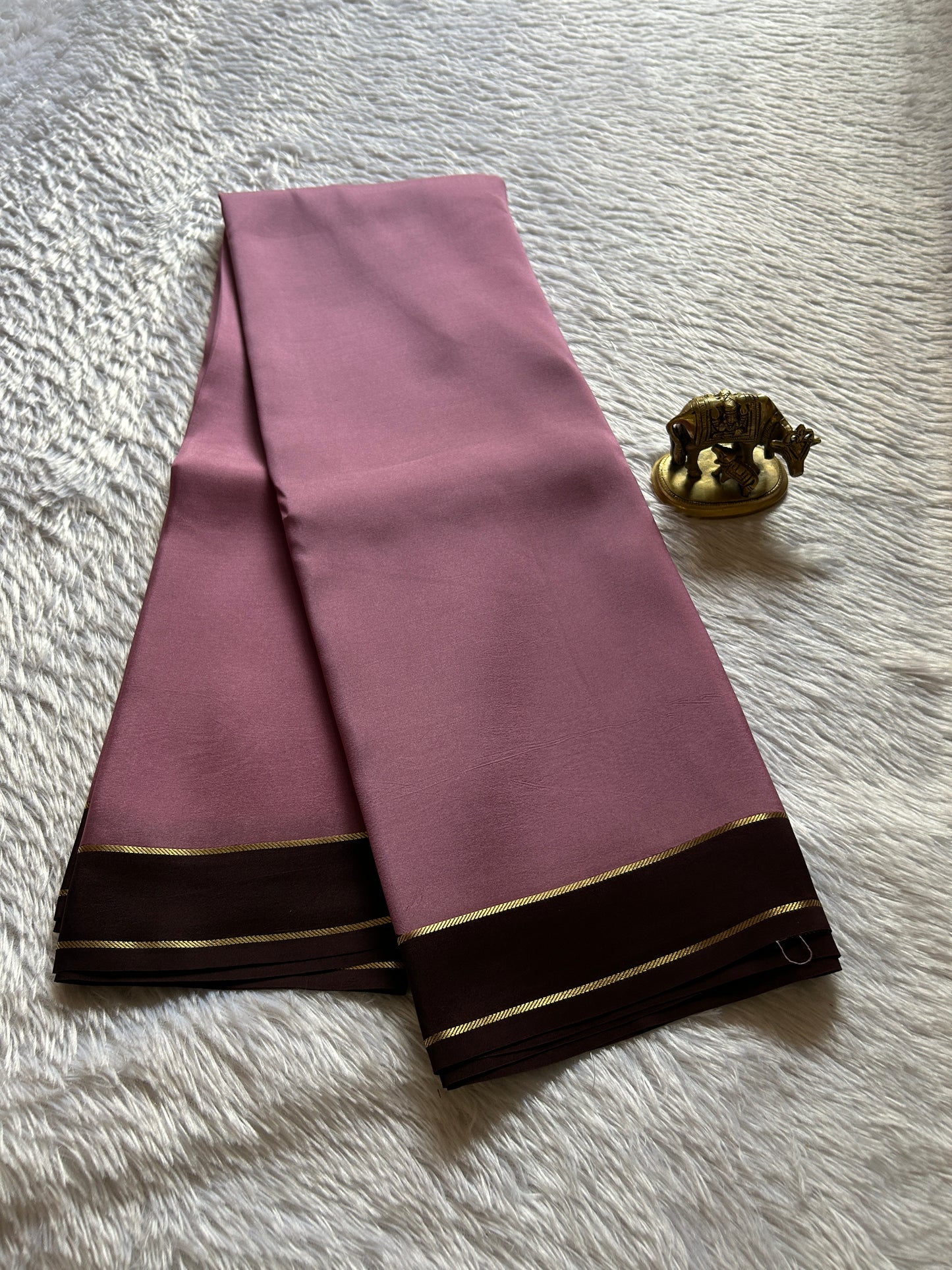 Rekha (2D) : Mauve pink-chocolate brown