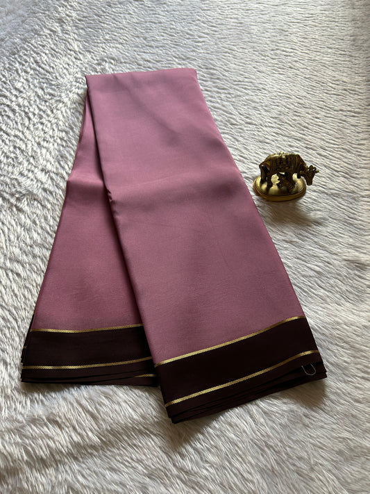 Rekha (2D) : Mauve pink-chocolate brown