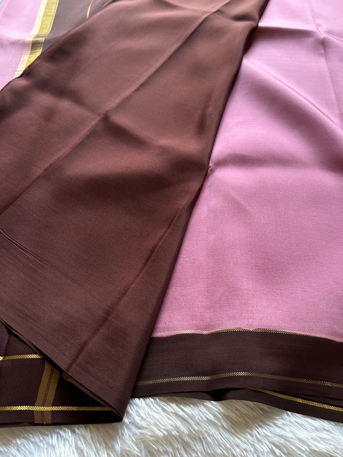 Rekha (2D) : Mauve pink-chocolate brown