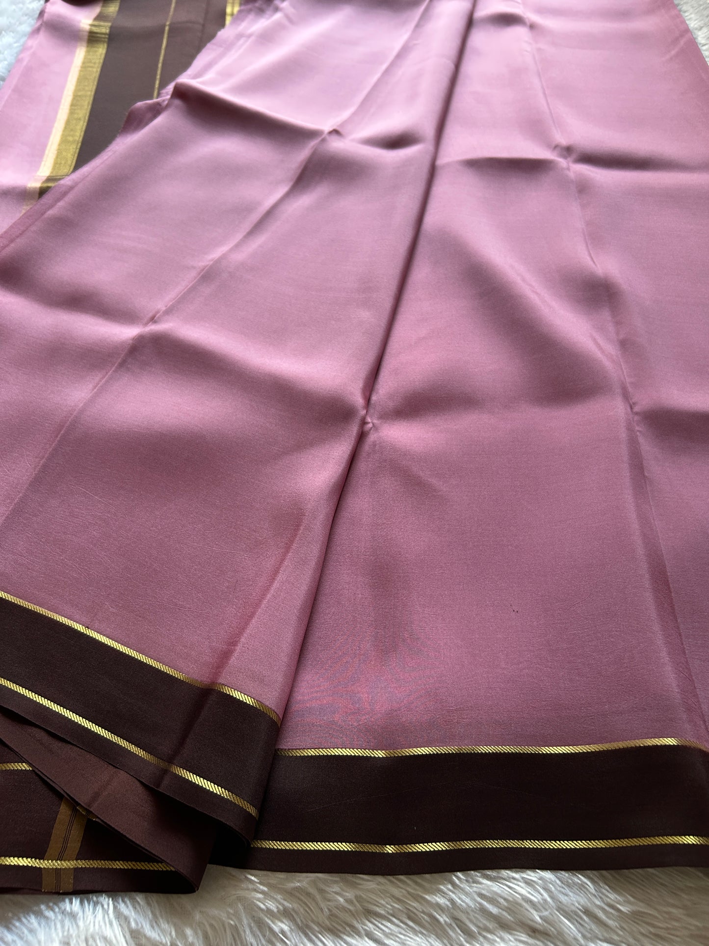 Rekha (2D) : Mauve pink-chocolate brown