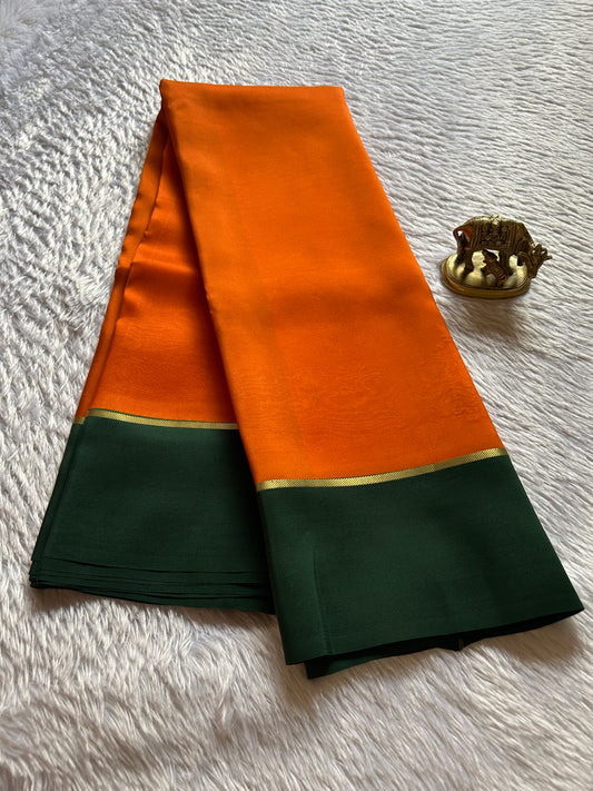 Surekha (2D) : Rust orange-dark green